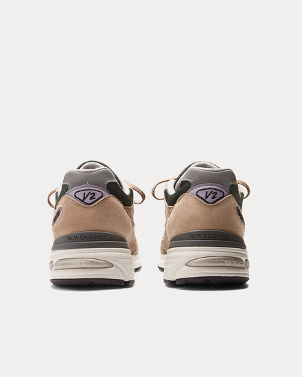 New Balance MADE in UK 991v2 Cement / Douglas Fir / Lavender Gray Low Top Sneakers - 4