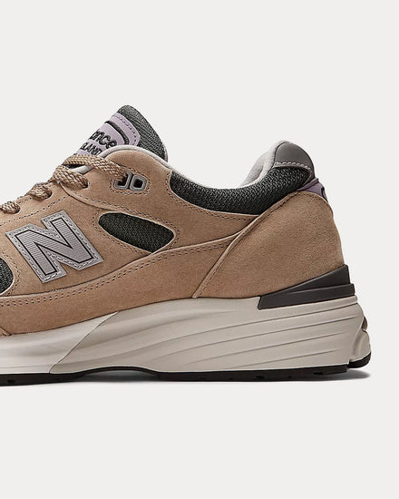 New Balance MADE in UK 991v2 Cement / Douglas Fir / Lavender Gray Low Top Sneakers - 5