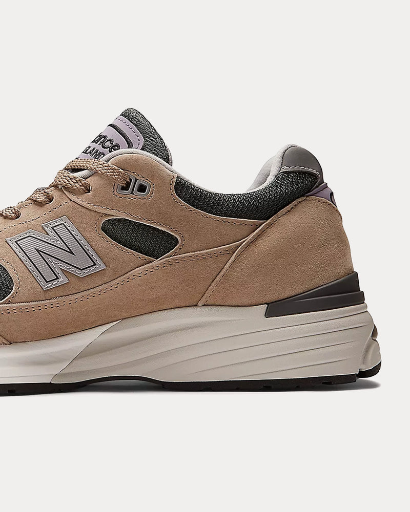 New Balance MADE in UK 991v2 Cement / Douglas Fir / Lavender Gray Low Top Sneakers - 5