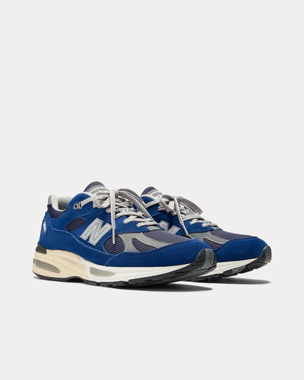 New Balance MADE in UK 991v2 Limoges / Pageant Blue Low Top Sneakers - 2