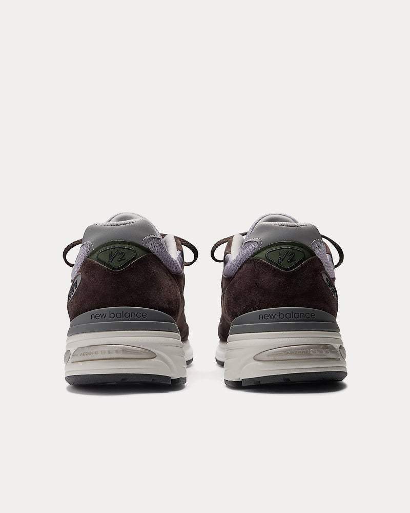 New Balance MADE in UK 991v2 Licorice / Lavender Gray / Douglas Fir Low Top Sneakers - 4