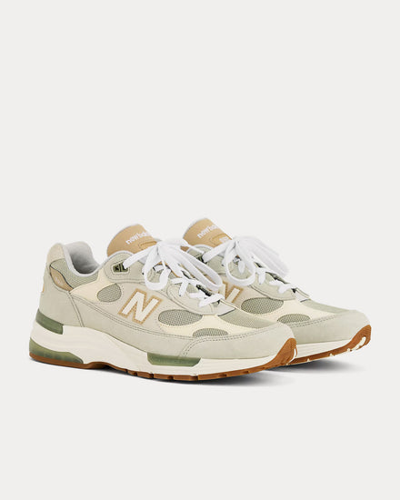 New Balance Made in USA 992 Olivine / Incense / Raw Cashew Low Top Sneakers - 3