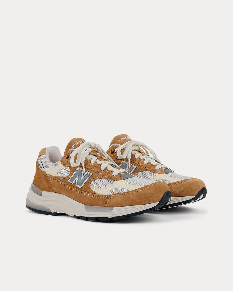 New Balance Made in USA 992 Sweet Caramel / Calcium Low Top Sneakers - 3
