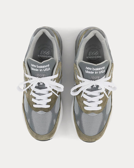 New Balance Made in USA 993 Covert Green / Medium Gray / White Low Top Sneakers - 2
