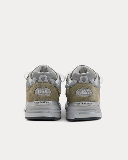 New Balance Made in USA 993 Covert Green / Medium Gray / White Low Top Sneakers - 4