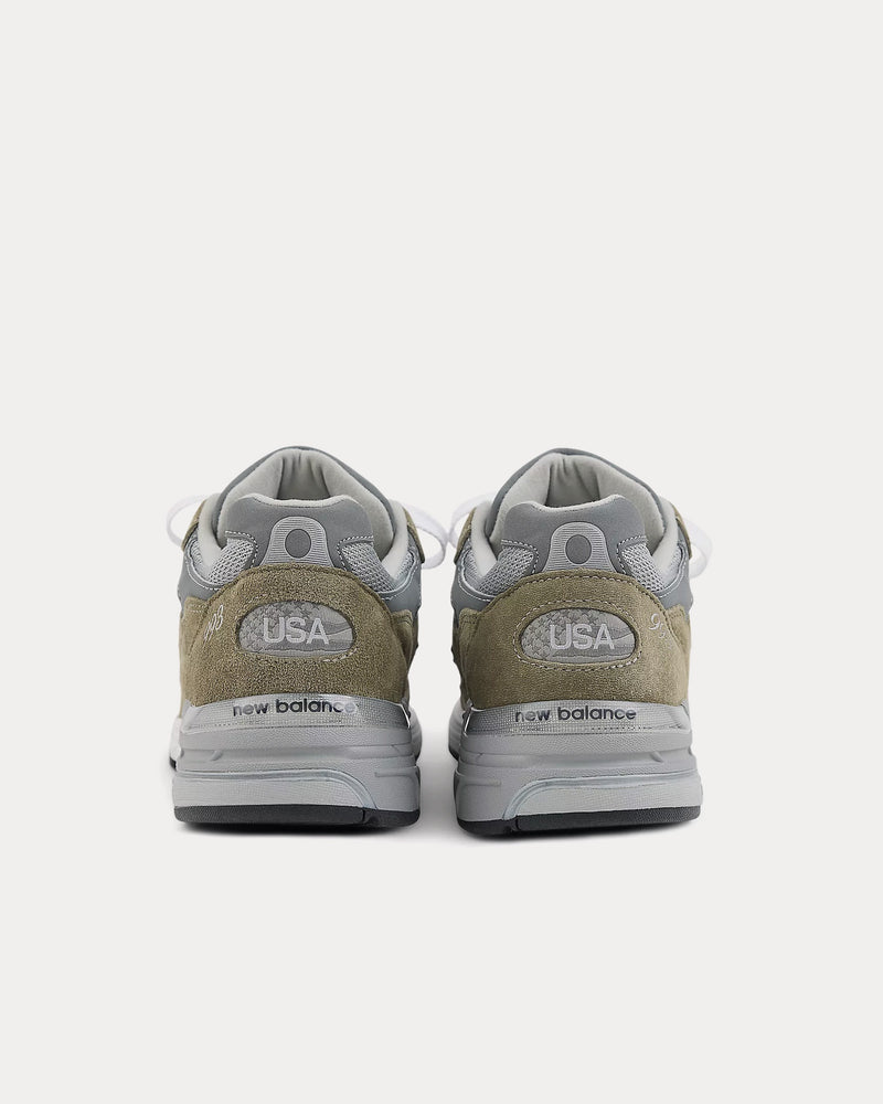 New Balance Made in USA 993 Covert Green / Medium Gray / White Low Top Sneakers - 4