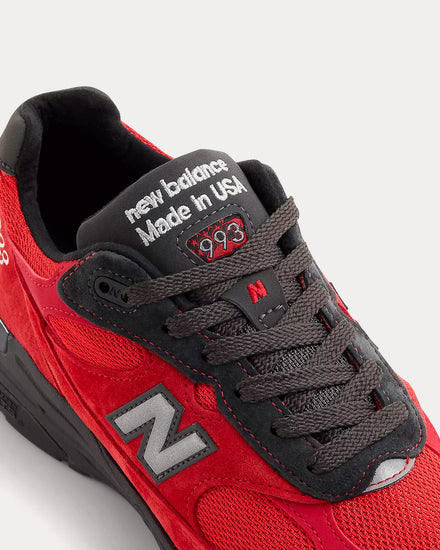 New Balance Made in USA 993 Team Red / True Red / Black Cement Low Top Sneakers - 5