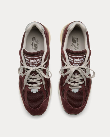 New Balance MADE in UK 991v2 Catawba Grape / Silver / Naval Academy Low Top Sneakers - 2