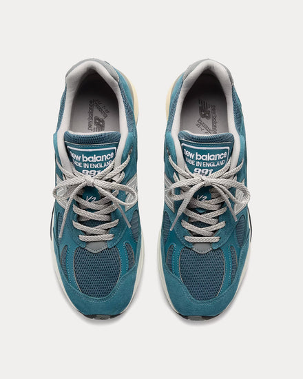 New Balance MADE in UK 991v2 Tapestry / Silver / Naval Academy Low Top Sneakers - 2