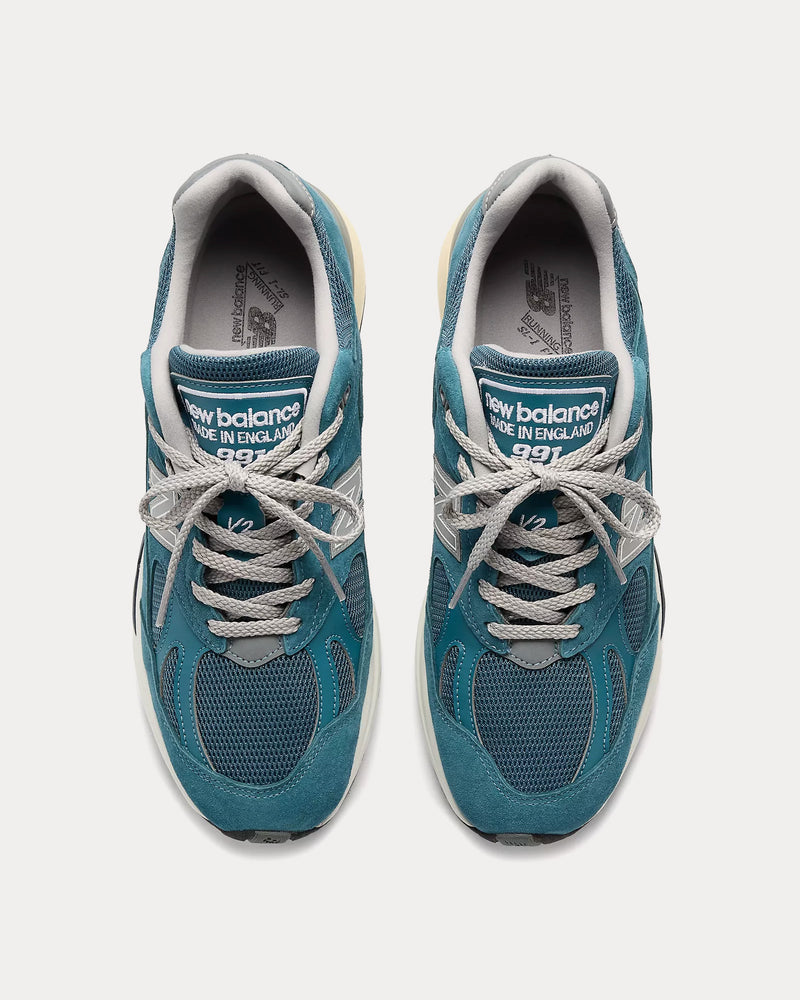 New Balance MADE in UK 991v2 Tapestry / Silver / Naval Academy Low Top Sneakers - 2