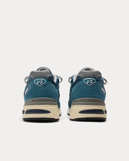 New Balance MADE in UK 991v2 Tapestry / Silver / Naval Academy Low Top Sneakers - 4