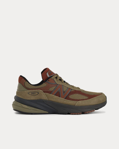 New Balance Made in USA 990v6 Dark Camo / Rich Oak / Black Cement Low Top Sneakers
