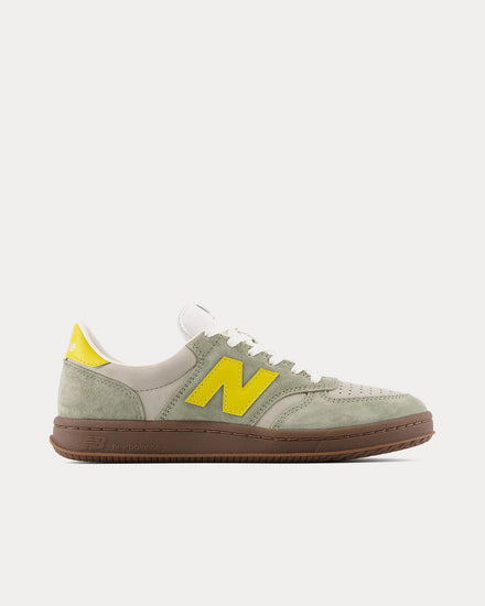 New Balance T500 Dark Olivine / Apollo Gold Low Top Sneakers - 1