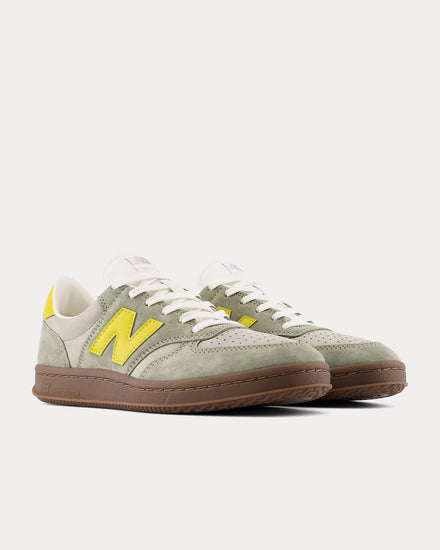 New Balance T500 Dark Olivine / Apollo Gold Low Top Sneakers - 3