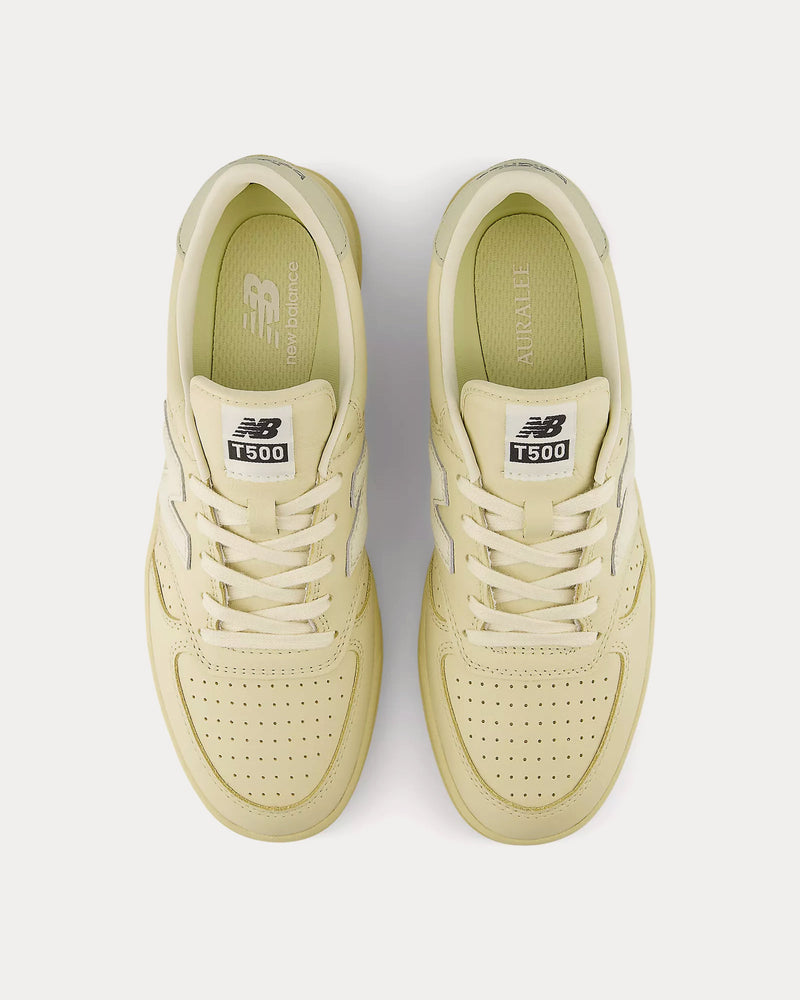 New Balance x Auralee T500 Asparagus Green / Hay / White Asparagus Low Top Sneakers - 2