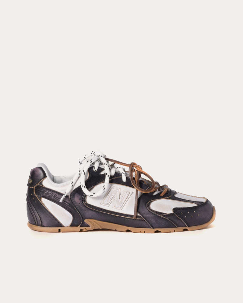 New Balance x Miu Miu 530 SL Deco Calf Leather Black / White Low Top Sneakers - 1