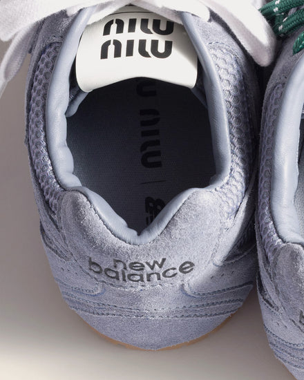 New Balance x Miu Miu 530 SL Suede & Mesh Periwinkle Blue Low Top Sneakers - 3