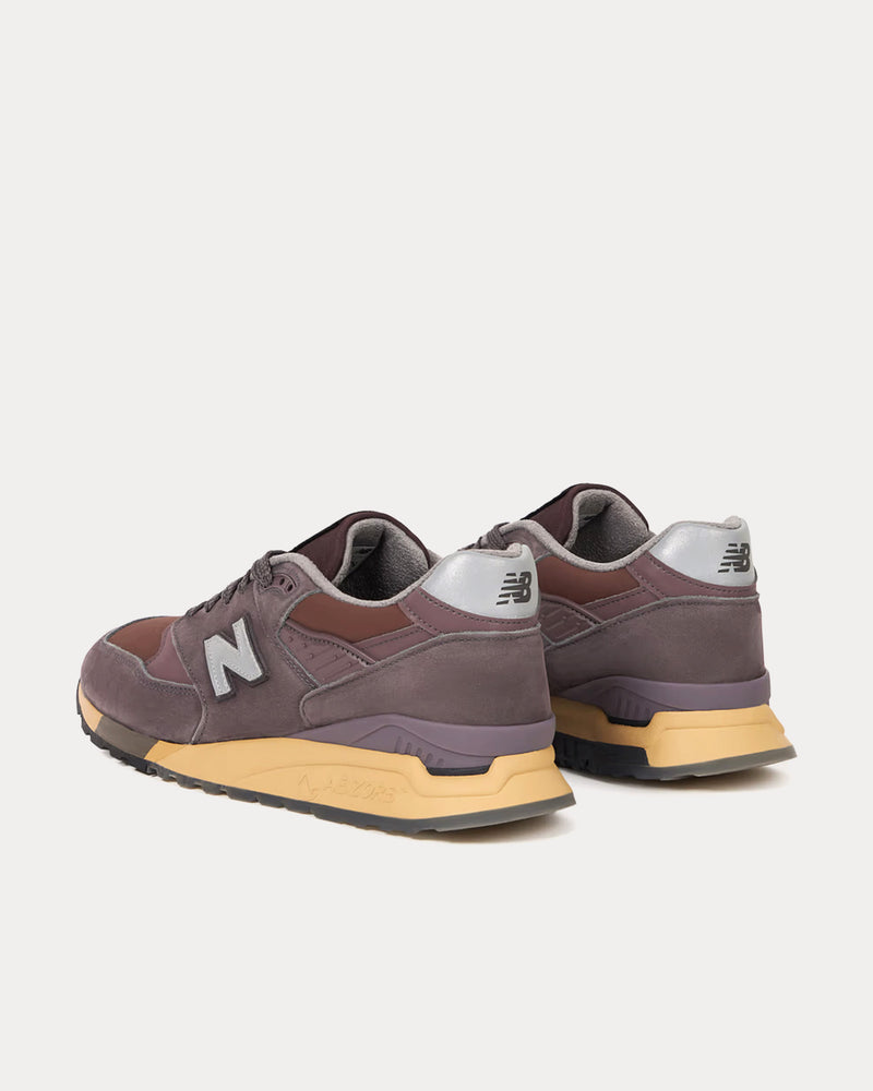 New Balance x Stone Island Made in USA 998 Burgundy Low Top Sneakers - 3