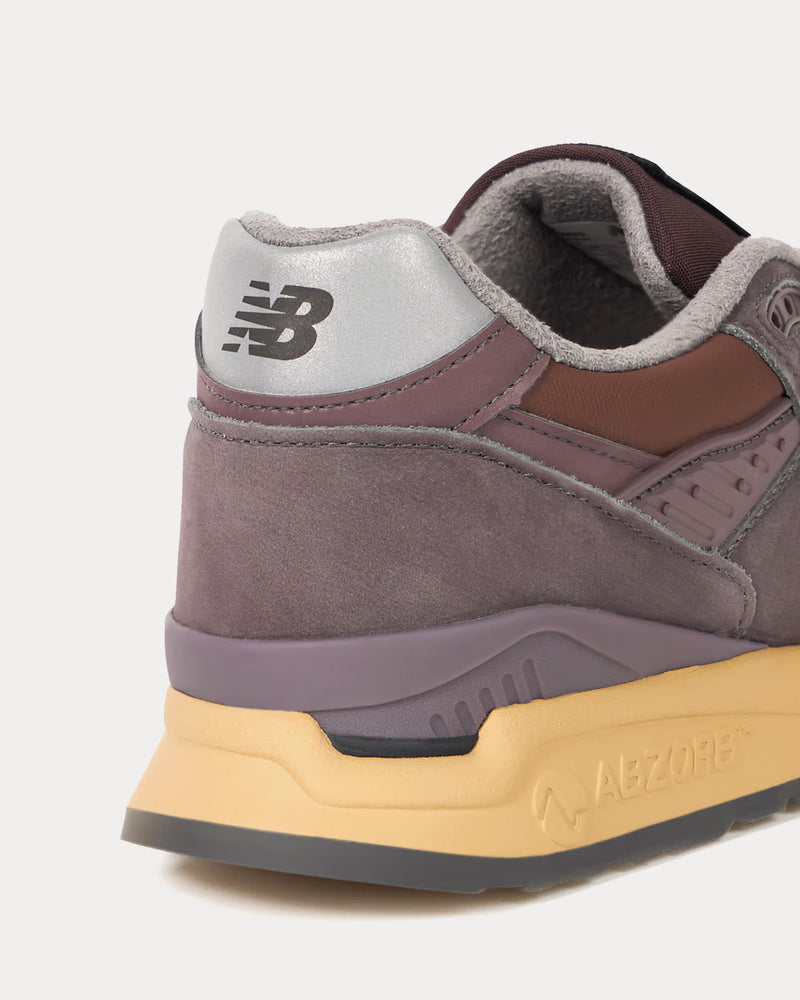 New Balance x Stone Island Made in USA 998 Burgundy Low Top Sneakers - 4