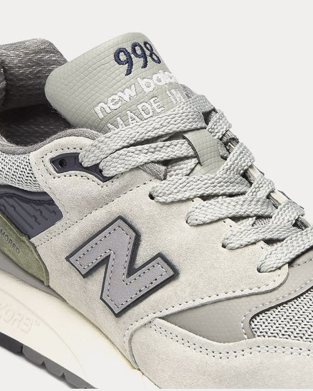 New Balance x WTAPS Made in USA 998 Grey / Black Low Top Sneakers - 5