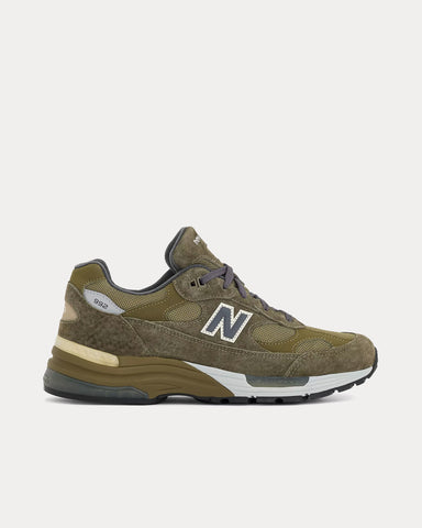 New Balance Made in USA 992 Dark Camo / Covert Green / Aluminum Grey Low Top Sneakers