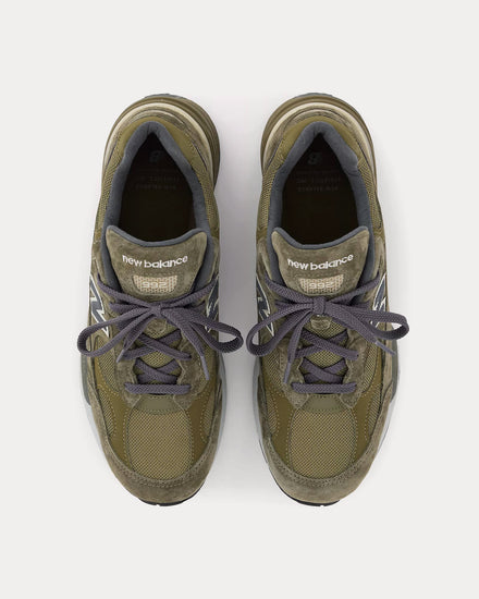 New Balance Made in USA 992 Dark Camo / Covert Green / Aluminum Grey Low Top Sneakers - 2