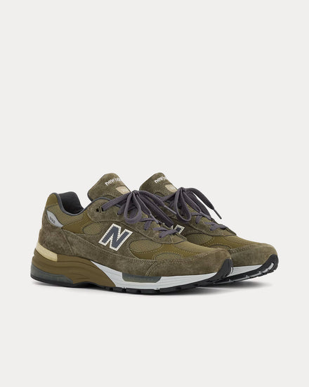 New Balance Made in USA 992 Dark Camo / Covert Green / Aluminum Grey Low Top Sneakers - 3