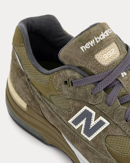 New Balance Made in USA 992 Dark Camo / Covert Green / Aluminum Grey Low Top Sneakers - 5