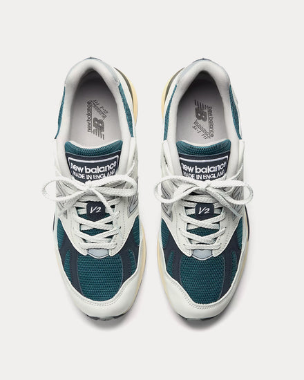 New Balance MADE in UK 991v2 Grey / Balsam / Total Eclipse Low Top Sneakers - 2