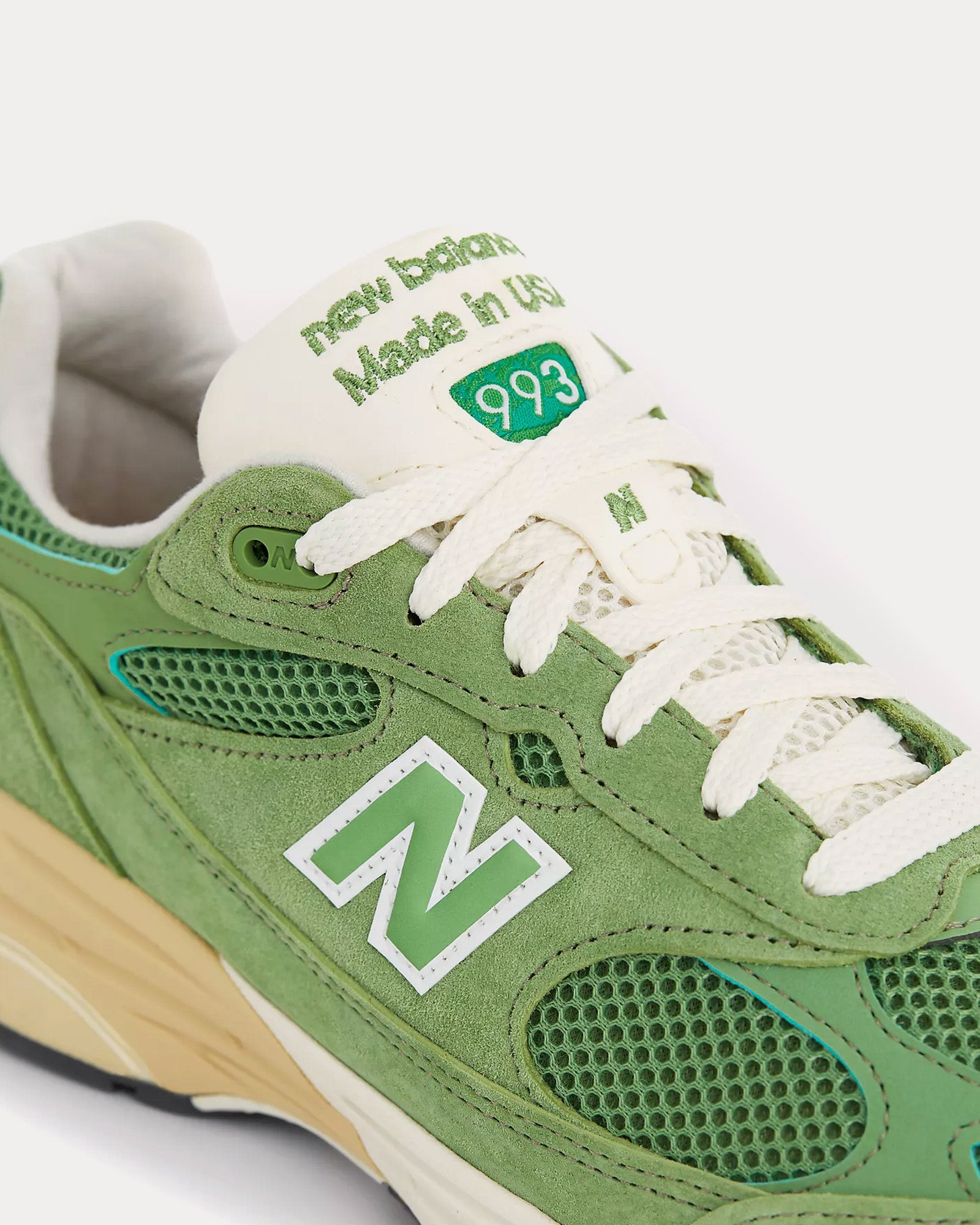 New Balance - Made in USA 993 Chive / Sea Salt Low Top Sneakers