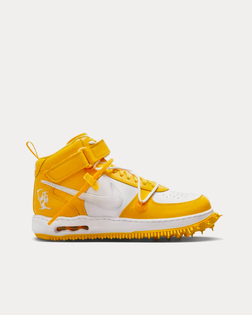 Nike x Off-White Air Force 1 Mid White / Varsity Maize Mid Top Sneakers ...