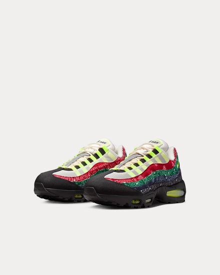 Nike Air Max 95 'Big Bubble' Volt / University Red Low Top Sneakers - 3