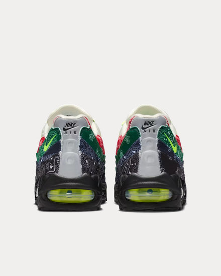 Nike Air Max 95 'Big Bubble' Volt / University Red Low Top Sneakers - 5