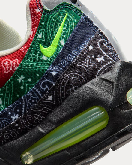 Nike Air Max 95 'Big Bubble' Volt / University Red Low Top Sneakers - 4