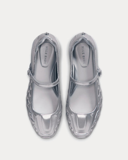 Nike Shox Z Calistra Metallic Silver / Metallic Silver Slip On Sneakers - 2