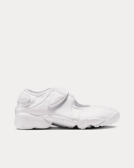 Nike Air Rift Leather White / White / Black Slip On Sneakers - 1