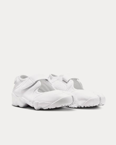 Nike Air Rift Leather White / White / Black Slip On Sneakers - 2