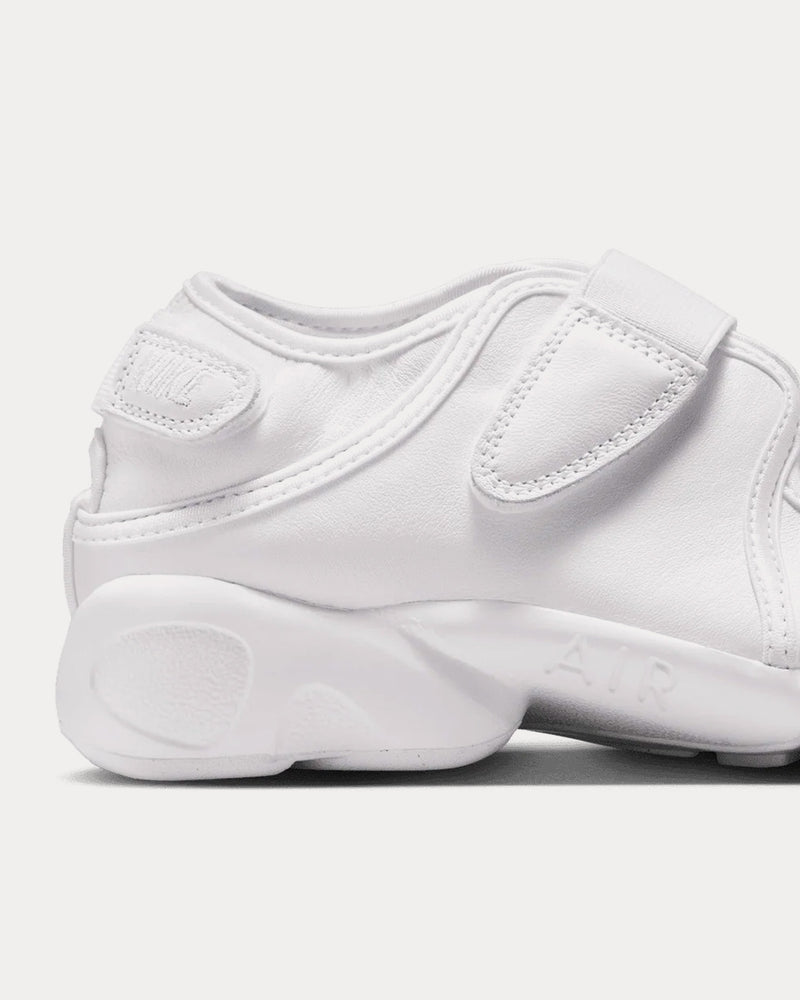 Nike Air Rift Leather White / White / Black Slip On Sneakers - 4