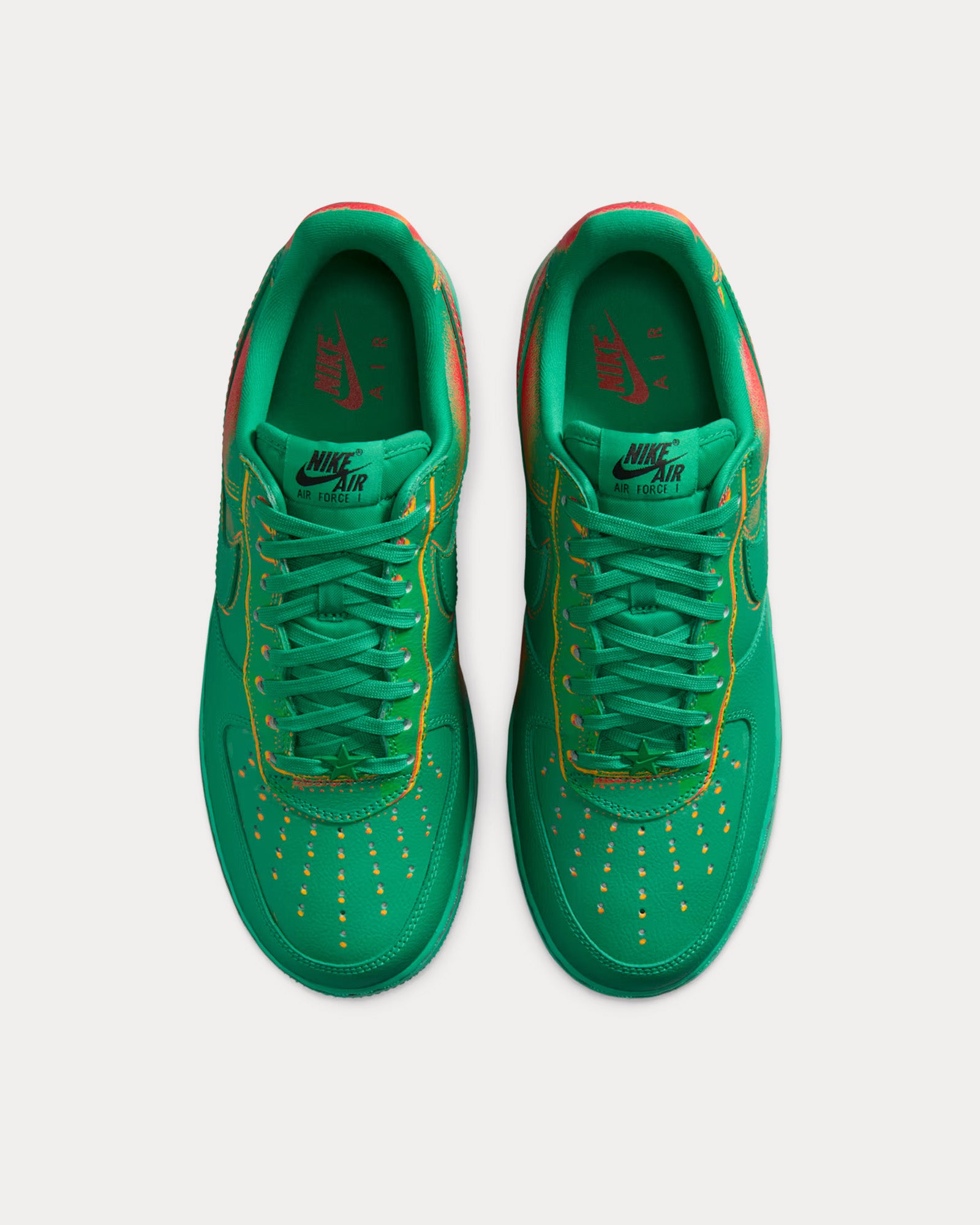 Nike Men's Air Force 1 Low Stadium Green / Laser Orange Low Top Sneakers