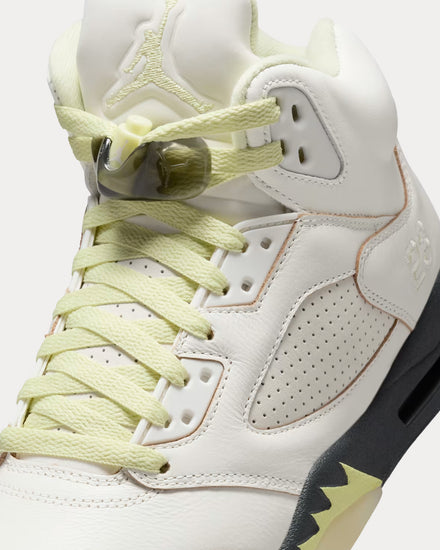 Jordan Air Jordan 5 Luminous Green / Sail High Top Sneakers - 2