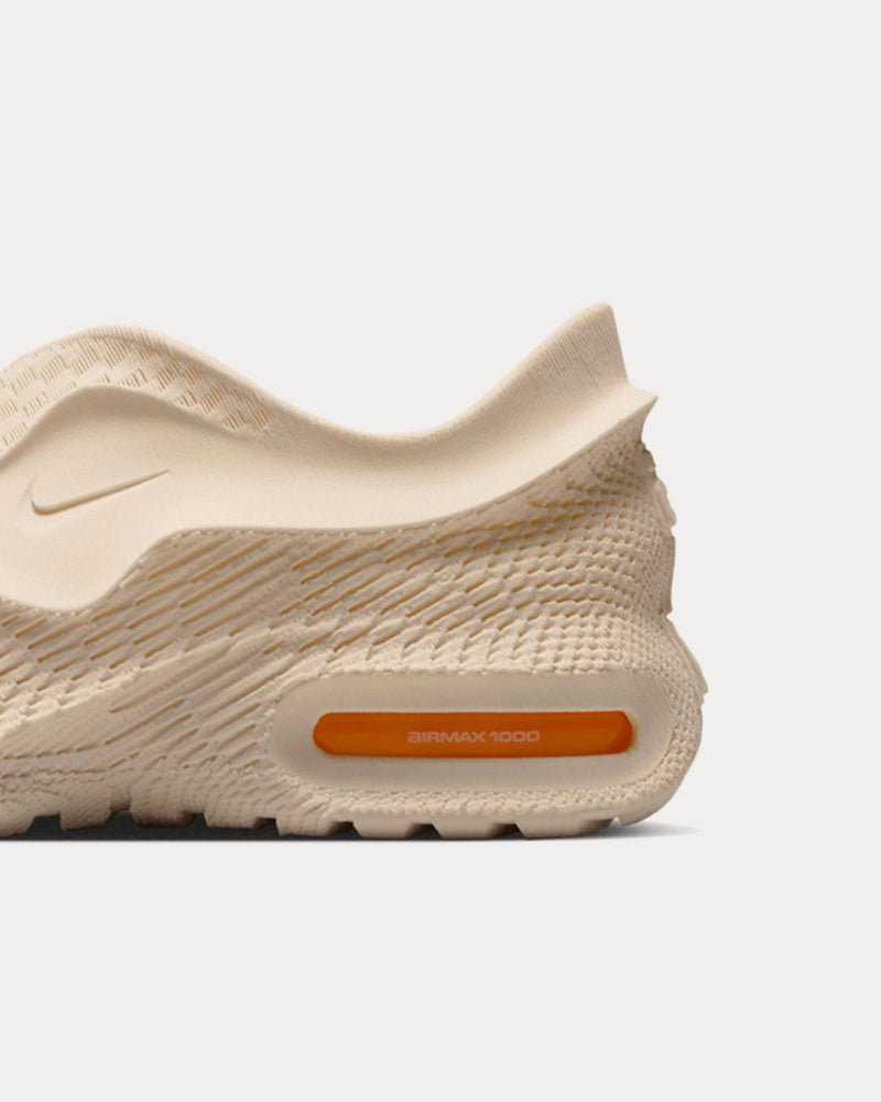 Nike Air Max 1000 Oatmeal / White / Total Orange Slip On Sneakers - 5
