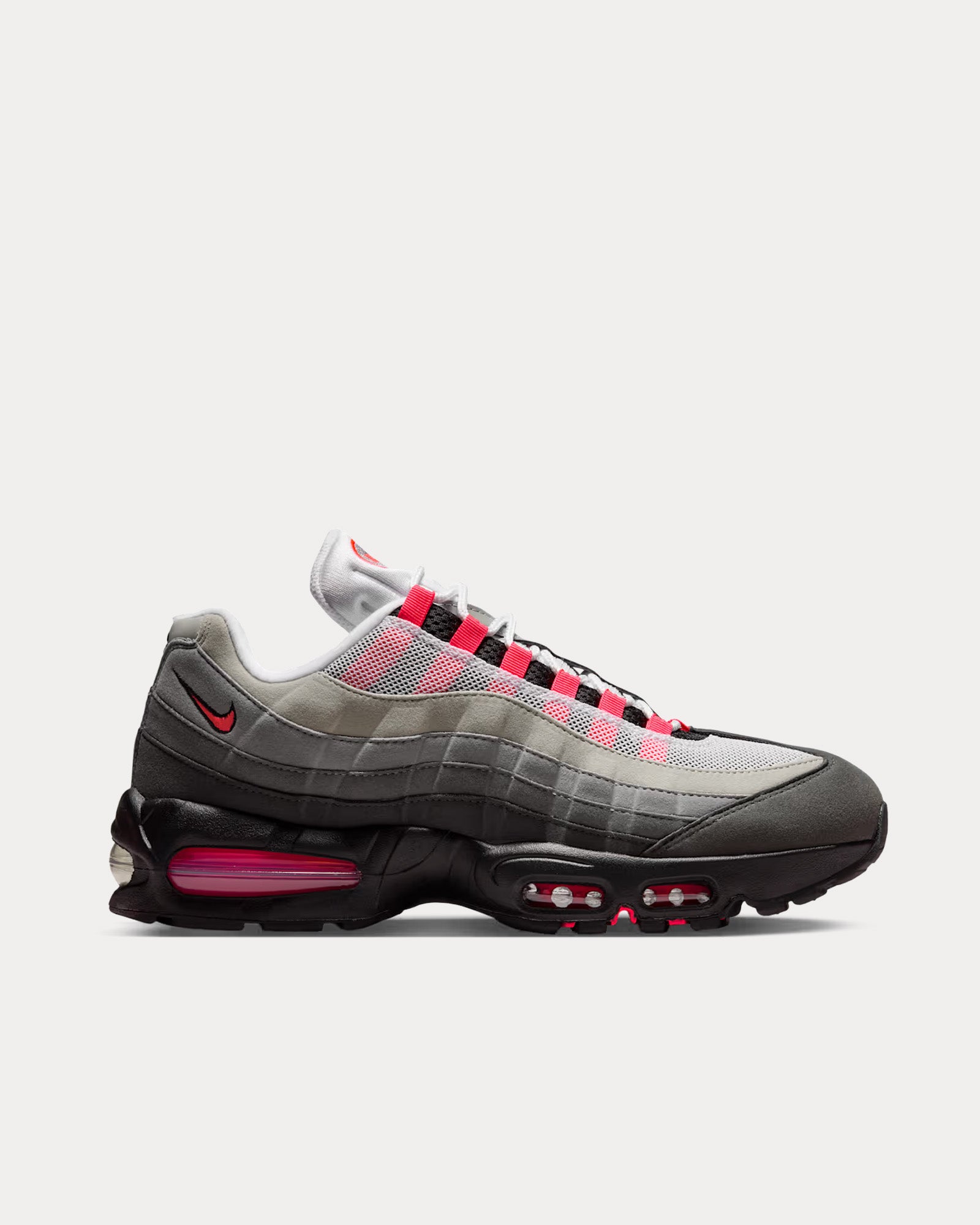 Nike Men's Air Max 95 'Big Bubble' Medium Ash / Solar Red Low Top