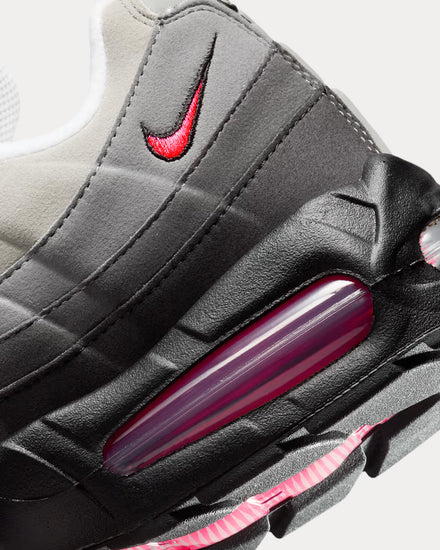 Nike Men's Air Max 95 'Big Bubble' Medium Ash / Solar Red Low Top Sneakers