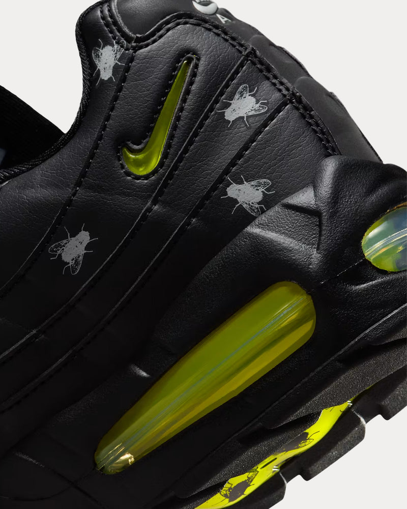 Nike Air Max 95 'Houseflies' Neon Yellow / Black Low Top Sneakers - 2