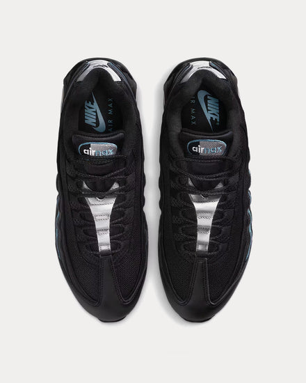 Nike Air Max 95 'Big Bubble' Smoky Blue / Black / Metallic Silver / Black Low Top Sneakers - 2