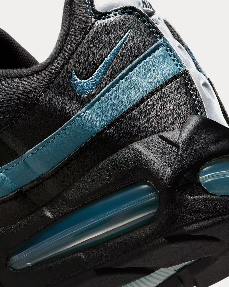 Nike Air Max 95 'Big Bubble' Smoky Blue / Black / Metallic Silver / Black Low Top Sneakers - 3
