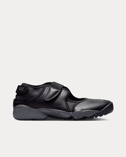 Nike Air Rift Leather Black Slip On Sneakers - 1