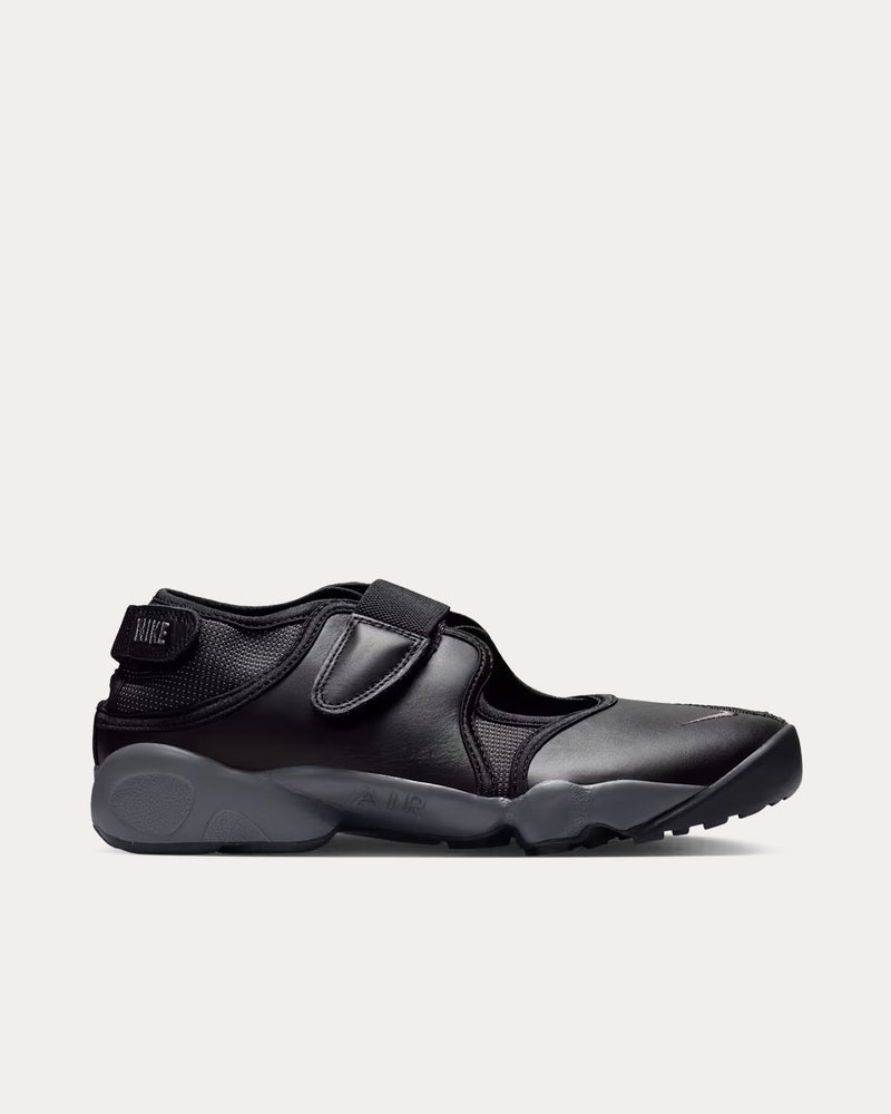 Nike Air Rift Leather Black Slip On Sneakers - 1