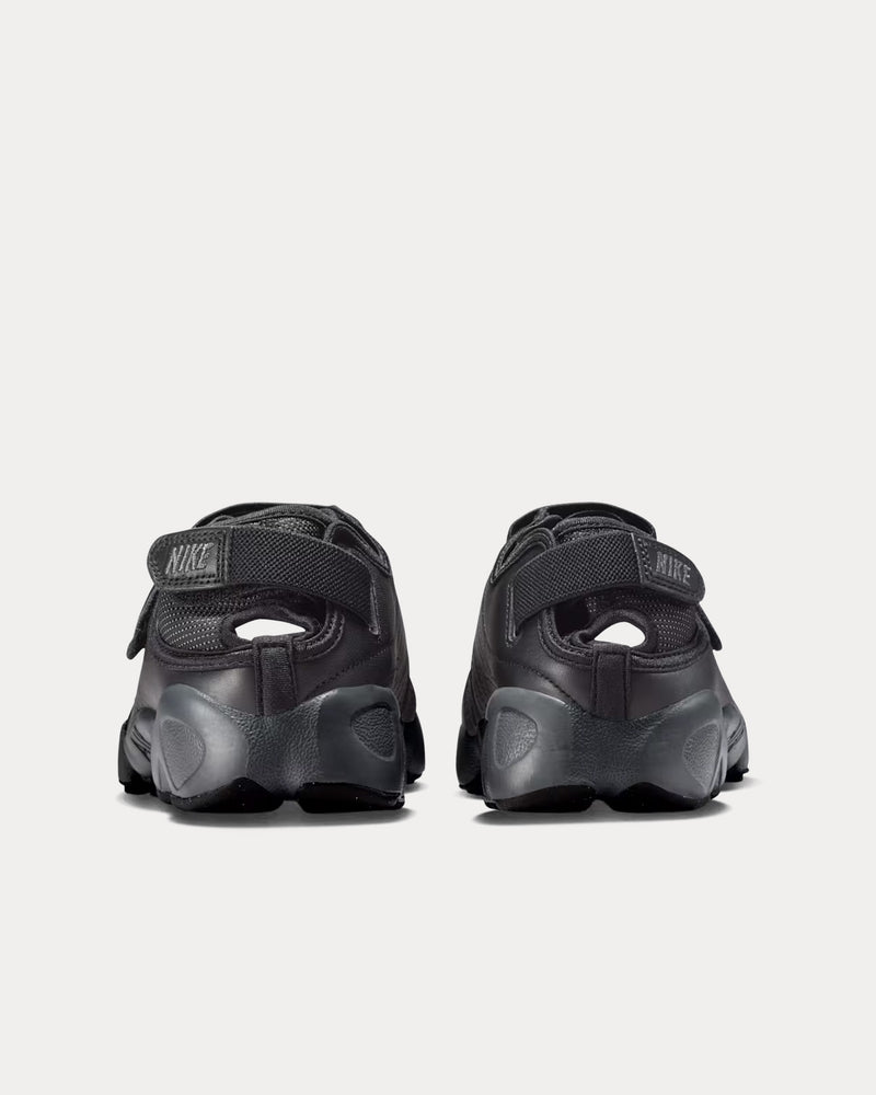 Nike Air Rift Leather Black Slip On Sneakers - 4