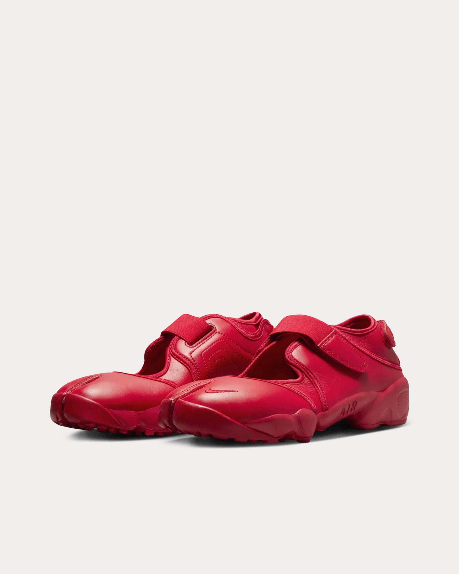 Nike Rift Red Nike Women's Air Rift Leather Fire Red Slip On Sneakers